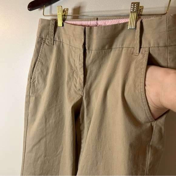 J. Crew Stretch City Fit Tan Khaki Pants women's 2 great preworn condition - Picture 6 of 9